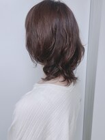 【morio原宿】50代ミディアムレイヤーゆるふわコテ巻きパーマ