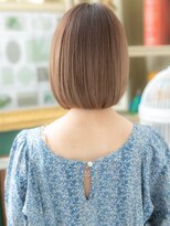 カバーヘア イヴ 戸頭店(COVER HAIR EVE) ■シルキーベージュ前下がりぱっつんボブ307-3★戸頭20代30代