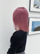 ハイブ 金沢(Hive)&nbsp;ミディアムボブ　ペールピンク