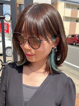 ドロシー 郡山桑野店(Dorothy) 黒髪ボブルフネビージュ小顔ワンレン