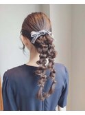 リボンアレンジヘアー