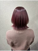 ウルフカット×ブラウンカラー
