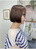 切りっぱなし☆ベージュカラーボブ