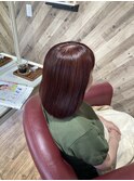 エドルクオンカラー　レッド　ボブスタイル