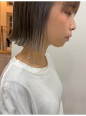 ボブ×インナー×グレー◎