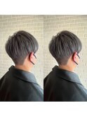 シルバーアッシュメンズマッシュ