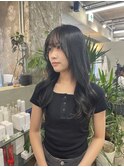 ブルーブラック×酸性縮毛矯正
