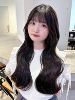 アルバム 池袋(ALBUM) 暗めカラーロングおくれ毛前髪カットグレージュ_F40856