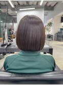 縮毛矯正 ボブ 自然に内に入るボブ！