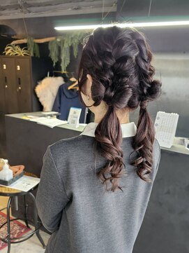 【札幌円山】ヘアセット/編み込みツインリボン/結婚式