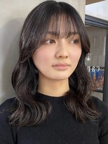 カールム(carlm) ダークカラー/透明感カラー/くびれヘア/ミディアムヘア