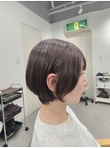 ショートボブ/ふんわり丸みショート/ナチュラルブラウンショート