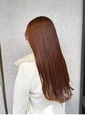 ツヤサラ縮毛矯正×テラコッタブラウンロング