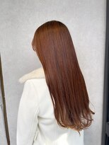 ピュアメンド 梅田(Pure Mend)&nbsp;ツヤサラ縮毛矯正×テラコッタブラウンロング
