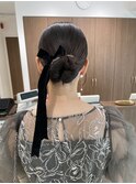シンプルコンパクトシニヨンアレンジ