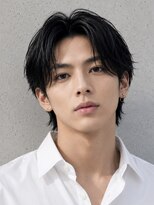 オグジュアリー 表参道(aux.)&nbsp;毛流れハンサムショートセンターパートメンズ黒髪爽やか