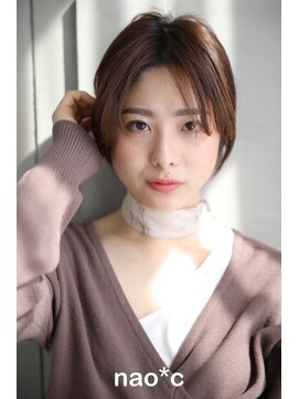 ナオシ 田原台店(nao c) 【奈良/生駒nao*c】分け目なし☆ふわっとショートスタイル