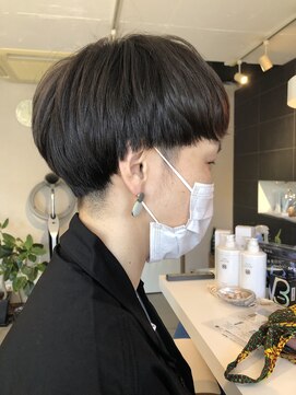 ヘアホスピタル ファニーフェイス(HAIR HOSPITAL funny face) 【まるやま】グランマッシュショート/暗めカラーデザインカラー