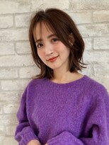 ジョエミバイアンアミ(joemi by Un ami)&nbsp;joemi新宿　ミディアムボブ　ひし形ふんわり　花野