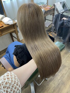 アンダーバーホワイトモデ 河内長野(_WHITE mode) ◎20代30代艶感ロングストレート透明感ベージュカラー大人カラー