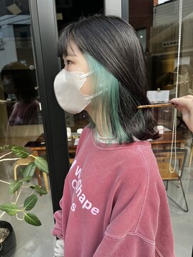 ヘアー アイス ルーチェ(HAIR ICI LUCE) ミントグリーン　ペールカラー　イヤリングカラー　/中西