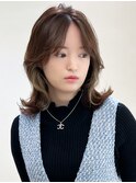 大人可愛い20代30代40代小顔ウルフレイヤーくびれミディアム