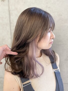 ミリィバイアヤラ 船橋店(MIRYI by ayala) 【AINA】ブリーチ1~2回インナーカラー/ペールピンク