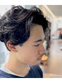かきあげセンターパート