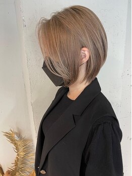 モンソ(monso)の写真/《当日予約◎/大須観音3分》似合わせカット+透明感カラー+うる艶TRで小顔効果抜群◎【髪質改善/イルミナ】
