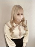 ミルクティーベージュ×姫カット