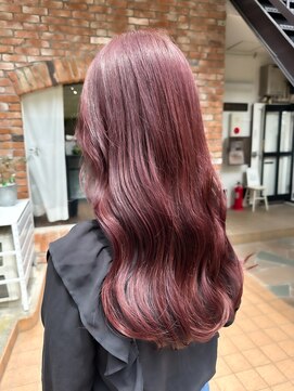 ラレイ ハラジュク(Lalei harajuku) 【白石】ブリーチなしダブルカラー赤髪