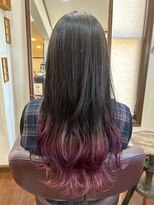 美容室 メザミー MESAMIES 20代30代40代◎大人可愛い小顔無造作カール毛先ピンクカラー