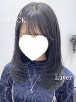 ナンバー ソポ 札幌/ジャム 札幌(N° sopo/JAM)&nbsp;ネイビーブラック×レイヤーカット