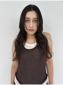 大人美人艶カラーベージュ小顔カット透明感レイヤーロング