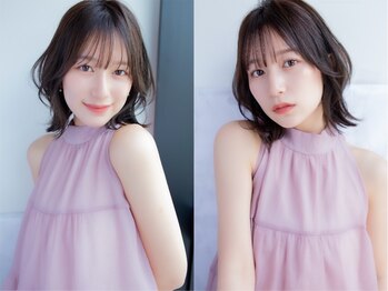 エニー 栄(Any)の写真/【KAMI CHARISMA 2025カット部門受賞サロン】黄金比で作るひし形シルエットの小顔魅せカットで大人可愛く◇
