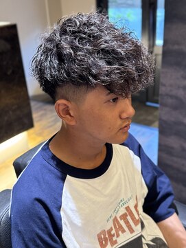 エクファフォーメン(EX-FA FOR MEN) サーフカール/スパイキーショート/ブルーブラック/瀬田