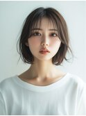 透け感バングでふんわり小顔