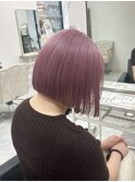 ピンクラベンダー × ボブ
