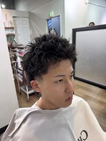 クロムトウキョウ ザ バーバー 新宿本店(CHROM TOKYO the Barber)&nbsp;アイロンパーマスパイキーショート