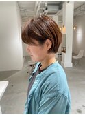別府ショートボブ顔まわりレイヤーカット髪質改善カラー30代