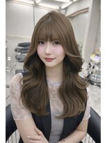 ロール 博多(Role)&nbsp;ブリーチなしWカラー/グレージュ/透明感/くびれ巻き/レイヤー