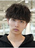 大阪梅田波巻きパーマツイストスパイラルパーマメンズマッシュ◆