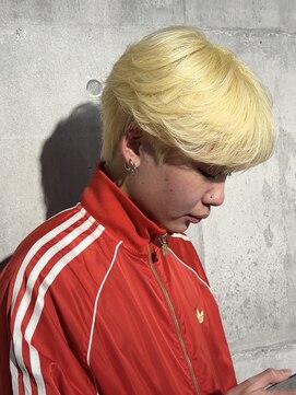 メゾンフォーメン(Maison for men) シースルーマッシュ×抜きっぱなしブロンド