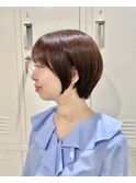 丸みショートボブ20代30代くびれショート前髪あり横浜