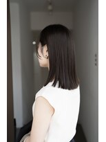 ネイヴィル(navile)&nbsp;酸性ストレート×鎖骨ミディ×ダークグレージュ