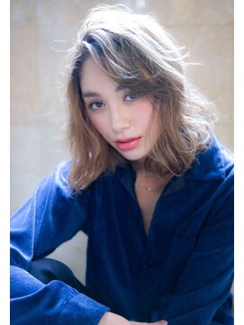 ロジッタ(ROJITHA) 【ROJITHA】透け感ハニーグレージュ×ラフカール