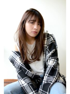 ミラバイグリーン(Mira by green) フェザーロングｘニュアンスストレート　#3