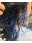 レイヤーカット/ウェットヘア/デザインカラー/インナーカラー