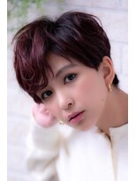 エルデ ナインズ ヘアー スタンド 川口店(elde 9's HAIR STAND)&nbsp;イメチェンフォギーベージュ耳かけ毛先パーマ厚めバング