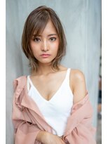 ハバナ 天神(HAVANA)&nbsp;大人かわいい小顔レイヤーボブ×黒髪ネビージュ20代30代ボブルフ